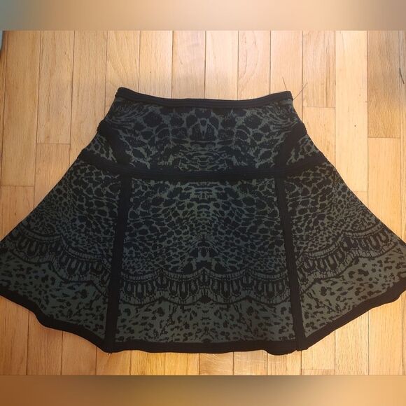 Diane von Furstenberg Flote skater skirt animal print DVF S - Picture 6 of 13